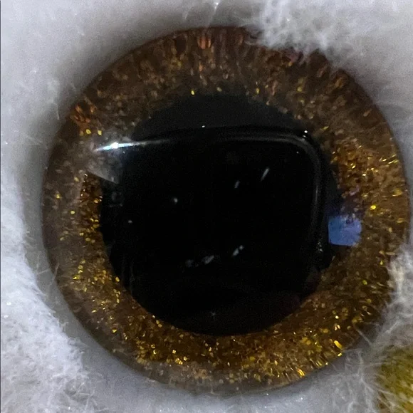 Ty Bennie Boos Plush Owl Toy - Owliver the Owl - White, Black, and Gold - Picture 8 of 9